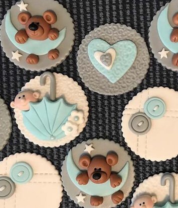 Baby Shower Custom Cupcake Toppers | Hollister, CA | Creative Cakes By Helen